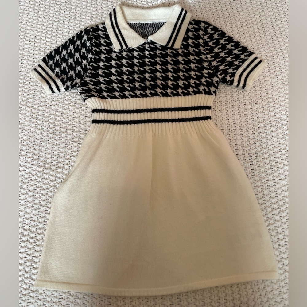 Plaid Knit Sweater Dress